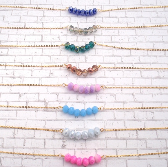 Sparkle Beaded Gold Necklace - Picture 2 of 8